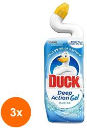 DUCK Set 3 x Dezinfectant Toaleta Duck Deep Action Gel Marine 750 ml (FXE-3xEXF-TD-EXF15063)
