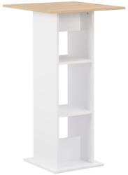 vidaXL fehér és sonoma-tölgy színű bárasztal 60 x 60 x 110 cm (280209) - vidaxl
