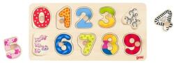 Goki Fa fogantyús számos puzzle, színes (GK57480)