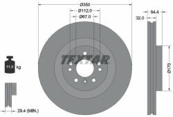 TEXTAR Disc frana TEXTAR PRO+ 92284205 (92284205)