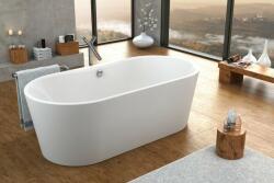 KOLPA SAN - COMODO-FS 185X90/MO RED/WHITE, SZABADON ÁLLÓ FÜRDŐKÁD LEVEGŐ MASSZÁZSRENDSZERREL, LE- ÉS TÚLFOLYÓVAL, A KÁDTEST ÉS AZ ELŐLAP EGYBEÖNTVE (935640)