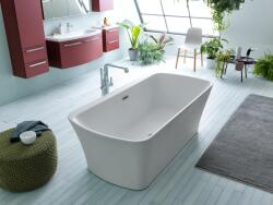 KOLPA SAN - MARILYN-FS 180X90/MO WHITE SZABADON ÁLLÓ FÜRDŐKÁD LEVEGŐ MASSZÁZSRENDSZERREL, LE- ÉS TÚLFOLYÓVAL, A KÁDTEST ÉS AZ ELŐLAP EGYBEÖNTVE (596450)