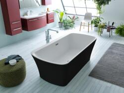 Kolpa San - MARILYN-FS 180X90/O BLACK/WHITE SZABADON ÁLLÓ FÜRDŐKÁD, LE- ÉS TÚLFOLYÓVAL, A KÁDTEST ÉS AZ ELŐLAP EGYBEÖNTVE (593840)