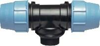 Unidelta KPE T-idom 90mmx3"Kx90mm (1010091009)