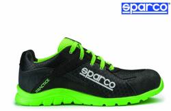 Sparco Practice fekete-fluozöld munkavédelmi cipő S1P (7517NRVF)