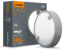 Videx LED lámpatest , 18W , kör , természetes fehér , antracit , IP65 , VIDEX Inga (VLE-BH12R-185)