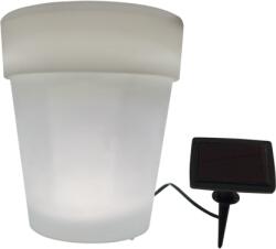 LEDvonal LED lámpatest , dekoráció , napelemes , virágcserép , természetes fehér , kültéri , IP44 (315601-uk)