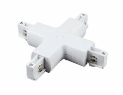 V-TAC Track light sín adapter , 3 fázisú , 4 pólusú , X típus , fehér , V-tac (3527)