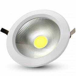 V-TAC LED fényvető , mélysugárzó , 30 Watt , LUX , 120 lm/W , kerek , meleg fehér (211276)