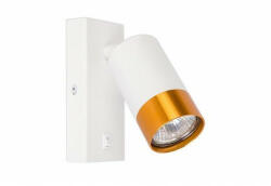 LED lámpa , oldalfali , GU10 foglalattal , arany, fehér , KLEMENS (4500)
