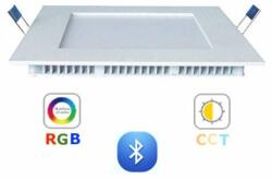 LEDISSIMO RGB-CCT LED panel , 6W , süllyesztett , négyzet , dimmelhető , színes , állítható fehér színárnyalat , LEDISSIMO (411567)