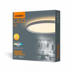 Videx LED lámpatest , mennyezeti , 18W , 29 cm , természetes fehér , fehér , kerek , VIDEX (5245)