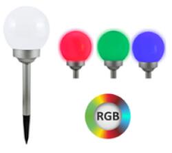 LEDvonal Led lámpatest , napelemes , földbe szúrható , gömb , kültéri , RGBW , IP44 (309310-uk)