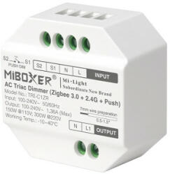 Mi-Light LED meghajtó , dimmer , 220V AC üzemű lámpákhoz , multifunkciós dimmelés , TRI-C1ZR , Zigbee 3.0+2.4G+Push , Miboxer (Mi-Light) (TRI-C1ZR)