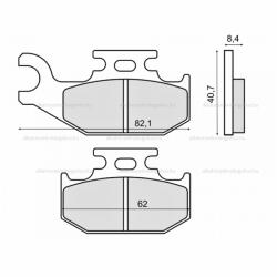 Fékbetét első Suzuki Quad Lt-a 450cc 2007 (jobb oldali féknyereghez) RMS 2900