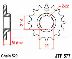 Lánckerék első JTF577 520 15 fogas