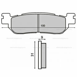 Fékbetét Skyliner 250 / Majesty 250 98-03 / YZF 1000 R1 02-03 RMS 2660