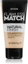 Avon Flawless Match Natural Finish hidratáló alapozó SPF 20 árnyalat 125G Warm Ivory 30 ml