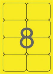 APLI Etikett, 99, 1x67, 7 mm, színes, kerekített sarkú, APLI, neon sárga, 160 etikett/csomag (LCA2874) (02874)