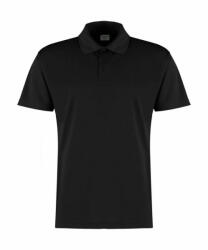 Kustom Kit Férfi rövid ujjú galléros póló Kustom Kit Regular Fit Cooltex Plus Micro Mesh Polo L, Fekete