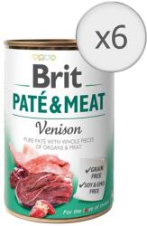 Brit Brit Pate & Meat nedves kutyaeledel, Szarvashús, 6x800g