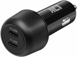 ACT AC2200 2-port USB-C Fast Car Charger 45W with Power Delivery Black (AC2200) - pcx
