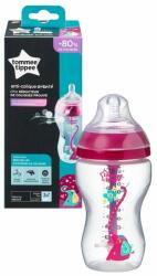Tommee Tippee Бебешко шише Tommee Tippee Advanced Anti-Colic - 340 ml, с биберон 2 капки, розово (TT.0033) - ozone