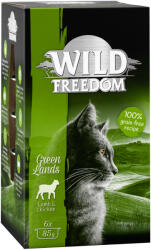 Wild Freedom 24x85g Wild Freedom Adult tálcás nedves macskatáp- Green Lands - bárány & csirke