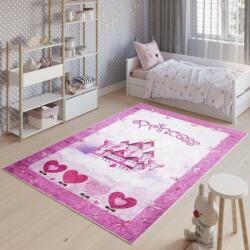 Tapiso Rózsaszín színű szőnyeg, lányos motívummal