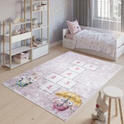 Tapiso Rózsaszín szőnyeg, gyerek, ugrójátékkal
