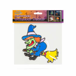  Halloween-i ablakdekor - színes boszorkány (58107A) (58107A)
