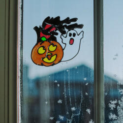  Halloween-i ablakdekor - tök és szellem (58107H) (58107H)