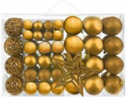  Karácsonyi gömb szett 100 db + arany csillag (id_14784-code_00011429)