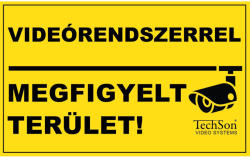  Videorendszerrel megfigyelt terület matrica - ipkameradiszkont - 1 095 Ft