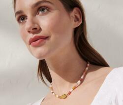 Tchibo Női nyaklánc, színes jádekő Aranyszínű fémelemek Színes kövek
