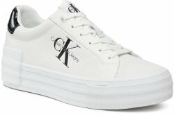 Calvin Klein Sportcipők Calvin Klein Jeans Bold Vulc Flatf Low Lace Lth Ml YW0YW01294 Bright White/Black 01W 39 Női