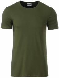Daiber Tricou clasic pentru bărbați din bumbac organic 8008 - Măslin | 2XL (8008-1755244)
