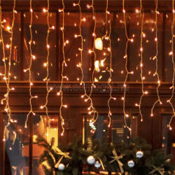 Somogyi Elektronic Karácsonyi LED-es sorolható jégcsap fényfüggöny melegfehér, 5 m, IP44 DLFJ 200/WW (DLFJ 200/WW)