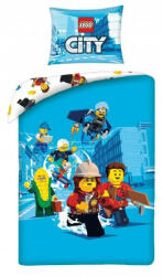 Halantex Lego City ágyneműhuzat kék 140x200cm 70x90cm (HAX604630)