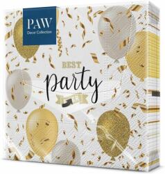 PAW papírszalvéta 33x33 cm 3 rétegű 20 lap/csomag Elegáns léggömbök