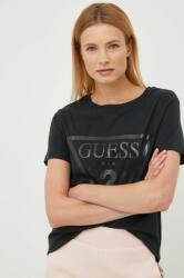 Guess pamut póló ADELE fekete, V2YI07 K8HM0 - fekete XL