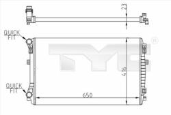 TYC Radiator, racire motor TYC 737-0071-R - centralcar