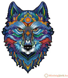 Puzzle, fa - 150 db-os - A4 méretű színes farkas (MJPZ010)