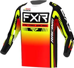 FXR Racing Tricou Enduro FXR RACING CLUTCH PRO MX · Negru / Alb / Roșu / Galben-Fluo