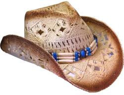 Wild West Store Pălărie Cowboy din Paie WILD WEST SH24305 · Alb