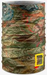 Buff Bandană tubulară multifunctională BUFF ORIGINAL ECOSTRETCH NATIONAL GEOGRAPHIC ANAWHATA KHAKI · Kaki / Verde / Maro