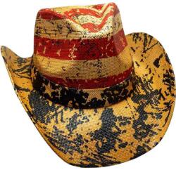 Wild West Store Pălărie Cowboy din Paie WILD WEST USA SH24444 · Galben / Roșu / Negru