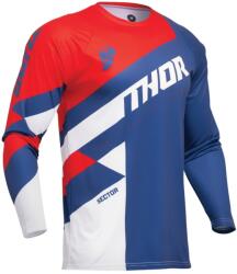 Thor MX Tricou Enduro - Cross THOR SECTOR CHECKER 2024 · Albastru / Roșu