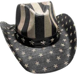 Wild West Store Pălărie Cowboy din Paie WILD WEST USA SH24445 · Negru / Alb