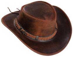 Wild West Store Pălărie Cowboy din Piele WILD WEST BUTCH · Maro